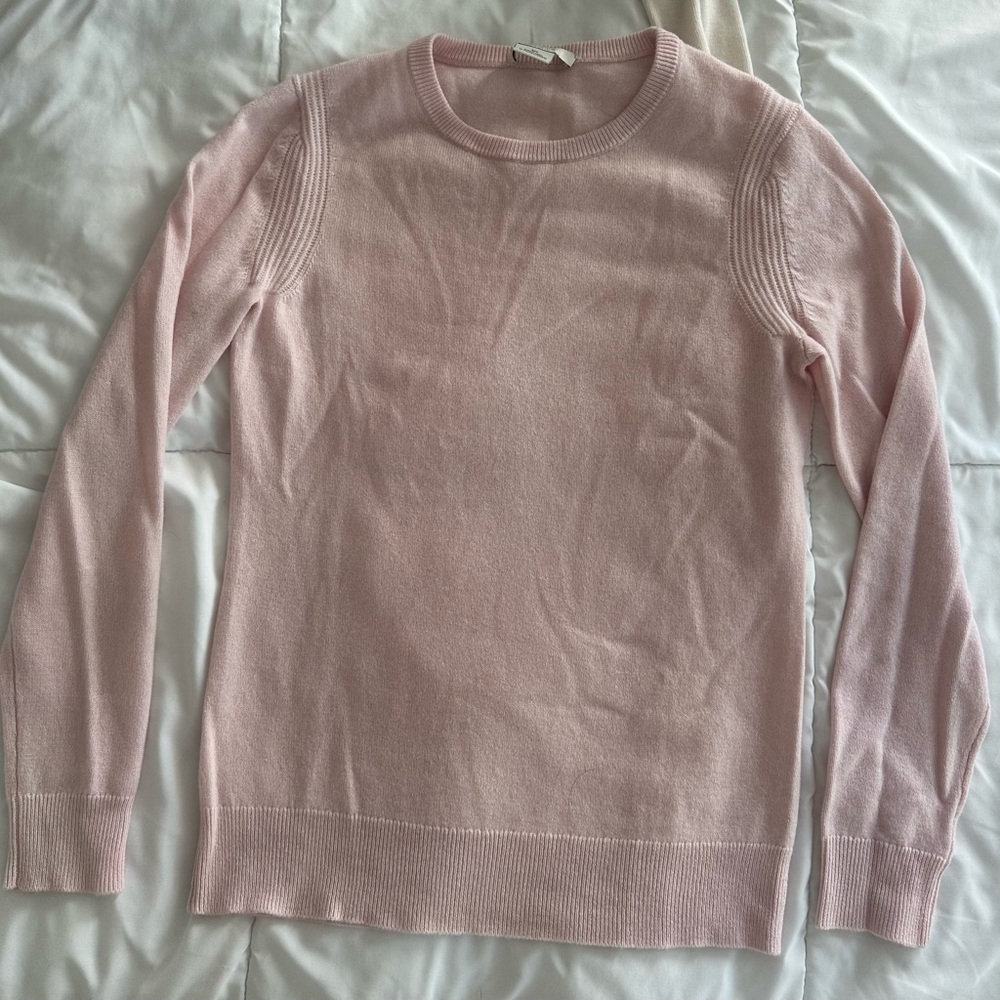 Worth Pink Crewneck Sweater Soft Knit Minimalist Design
